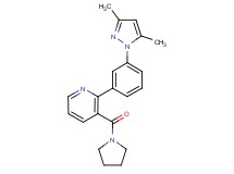 2-[3-(3,5-dimethyl-1H-pyrazol-1-yl)phenyl]-3-(pyrrolidin-1-ylcarbonyl)pyridine