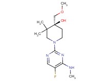 (4S)-1-[5-fluoro-4-(methylamino)-2-pyrimidinyl]-4-(methoxymethyl)-3,3-dimethyl-4-piperidinol