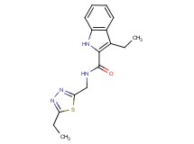 3-ethyl-N-[(5-ethyl-1,3,4-thiadiazol-2-yl)methyl]-1H-indole-2-carboxamide