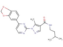 1-[4-(1,3-benzodioxol-5-yl)-2-pyrimidinyl]-5-methyl-N-(3-methylbutyl)-1H-pyrazole-4-carboxamide