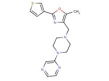 2-(4-{[5-methyl-2-(3-thienyl)-1,3-oxazol-4-yl]methyl}-1-piperazinyl)pyrazine