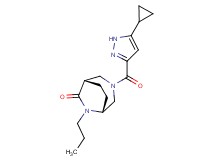 (1S*,5R*)-3-[(5-cyclopropyl-1H-pyrazol-3-yl)carbonyl]-6-propyl-3,6-diazabicyclo[3.2.2]nonan-7-one
