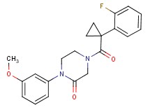 4-{[1-(2-fluorophenyl)cyclopropyl]carbonyl}-1-(3-methoxyphenyl)-2-piperazinone