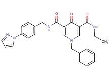1-benzyl-N-ethyl-4-oxo-N'-[4-(1H-pyrazol-1-yl)benzyl]-1,4-dihydro-3,5-pyridinedicarboxamide