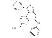 N-{2-[5-(2-ethylpyrimidin-5-yl)-4-phenyl-1H-imidazol-1-yl]ethyl}pyridin-3-amine