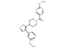 5-({4-[4-(3-methoxyphenyl)-1H-pyrazol-5-yl]piperidin-1-yl}carbonyl)-N-methylpyrimidin-2-amine