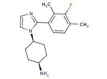 cis-4-[2-(3-fluoro-2,4-dimethylphenyl)-1H-imidazol-1-yl]cyclohexanamine