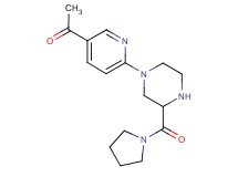 1-{6-[3-(1-pyrrolidinylcarbonyl)-1-piperazinyl]-3-pyridinyl}ethanone
