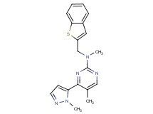 N-(1-benzothien-2-ylmethyl)-N,5-dimethyl-4-(1-methyl-1H-pyrazol-5-yl)pyrimidin-2-amine