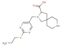 2-{[2-(propylthio)-5-pyrimidinyl]methyl}-2,8-diazaspiro[4.5]decane-3-carboxylic acid