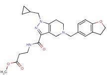 methyl N-{[1-(cyclopropylmethyl)-5-(2,3-dihydro-1-benzofuran-5-ylmethyl)-4,5,6,7-tetrahydro-1H-pyrazolo[4,3-c]pyridin-3-yl]carbonyl}-beta-alaninate