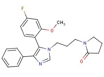 1-{3-[5-(4-fluoro-2-methoxyphenyl)-4-phenyl-1H-imidazol-1-yl]propyl}pyrrolidin-2-one
