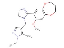 1-ethyl-4-{[2-(8-methoxy-3,4-dihydro-2H-1,5-benzodioxepin-7-yl)-1H-imidazol-1-yl]methyl}-5-methyl-1H-pyrazole