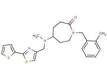 1-(2-methylbenzyl)-5-(methyl{[2-(2-thienyl)-1,3-thiazol-4-yl]methyl}amino)-2-azepanone