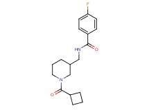 N-{[1-(cyclobutylcarbonyl)-3-piperidinyl]methyl}-4-fluorobenzamide