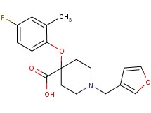 4-(4-fluoro-2-methylphenoxy)-1-(3-furylmethyl)piperidine-4-carboxylic acid