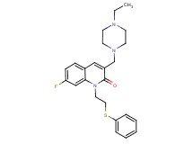 3-[(4-ethyl-1-piperazinyl)methyl]-7-fluoro-1-[2-(phenylthio)ethyl]-2(1H)-quinolinone