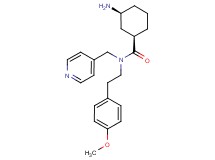 (1R*,3S*)-3-amino-N-[2-(4-methoxyphenyl)ethyl]-N-(pyridin-4-ylmethyl)cyclohexanecarboxamide