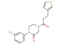 1-(3-chlorophenyl)-4-[3-(3-thienyl)propanoyl]-2-piperazinone