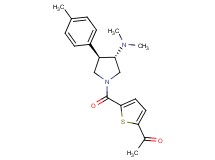 1-(5-{[(3S*,4R*)-3-(dimethylamino)-4-(4-methylphenyl)pyrrolidin-1-yl]carbonyl}-2-thienyl)ethanone
