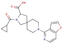 2-(cyclopropylcarbonyl)-8-furo[3,2-c]pyridin-4-yl-2,8-diazaspiro[4.5]decane-3-carboxylic acid
