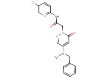 2-[4-[benzyl(methyl)amino]-6-oxo-1(6H)-pyridazinyl]-N-(5-chloro-2-pyridinyl)acetamide