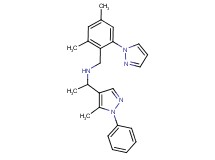 N-[2,4-dimethyl-6-(1H-pyrazol-1-yl)benzyl]-1-(5-methyl-1-phenyl-1H-pyrazol-4-yl)ethanamine