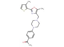 1-[4-(4-{[5-methyl-2-(3-methyl-2-thienyl)-1,3-oxazol-4-yl]methyl}-1-piperazinyl)phenyl]ethanone