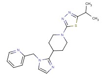 2-({2-[1-(5-isopropyl-1,3,4-thiadiazol-2-yl)piperidin-4-yl]-1H-imidazol-1-yl}methyl)pyridine