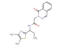 N-[1-(4,5-dimethyl-1,3-thiazol-2-yl)propyl]-2-(1-oxo-2(1H)-phthalazinyl)acetamide