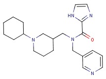 N-[(1-cyclohexylpiperidin-3-yl)methyl]-N-(pyridin-3-ylmethyl)-1H-imidazole-2-carboxamide
