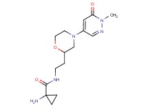 1-amino-N-{2-[4-(1-methyl-6-oxo-1,6-dihydro-4-pyridazinyl)-2-morpholinyl]ethyl}cyclopropanecarboxamide hydrochloride