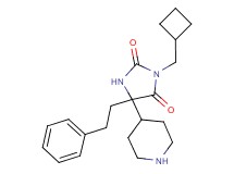 3-(cyclobutylmethyl)-5-(2-phenylethyl)-5-(4-piperidinyl)-2,4-imidazolidinedione hydrochloride