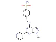 4-({[1-methyl-6-(3-pyridinyl)-1H-pyrazolo[3,4-d]pyrimidin-4-yl]amino}methyl)benzenesulfonamide