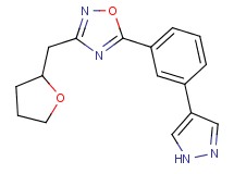 5-[3-(1H-pyrazol-4-yl)phenyl]-3-(tetrahydro-2-furanylmethyl)-1,2,4-oxadiazole