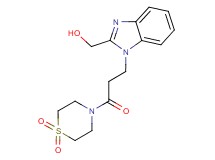 {1-[3-(1,1-dioxidothiomorpholin-4-yl)-3-oxopropyl]-1H-benzimidazol-2-yl}methanol