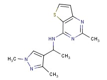N-[1-(1,3-dimethyl-1H-pyrazol-4-yl)ethyl]-2-methylthieno[3,2-d]pyrimidin-4-amine