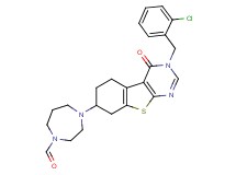 4-[3-(2-chlorobenzyl)-4-oxo-3,4,5,6,7,8-hexahydro[1]benzothieno[2,3-d]pyrimidin-7-yl]-1,4-diazepane-1-carbaldehyde