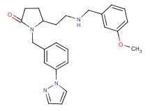 5-{2-[(3-methoxybenzyl)amino]ethyl}-1-[3-(1H-pyrazol-1-yl)benzyl]-2-pyrrolidinone