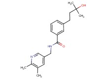 N-[(5,6-dimethyl-3-pyridinyl)methyl]-3-(3-hydroxy-3-methylbutyl)benzamide