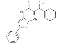 N-(1-cyclohex-1-en-1-ylethyl)-N'-(1-methyl-3-pyridin-3-yl-1H-pyrazol-5-yl)urea