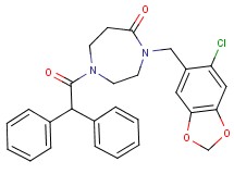 4-[(6-chloro-1,3-benzodioxol-5-yl)methyl]-1-(diphenylacetyl)-1,4-diazepan-5-one
