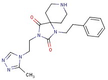 3-[2-(3-methyl-4H-1,2,4-triazol-4-yl)ethyl]-1-(2-phenylethyl)-1,3,8-triazaspiro[4.5]decane-2,4-dione hydrochloride