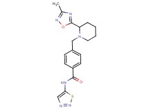 4-{[2-(3-methyl-1,2,4-oxadiazol-5-yl)piperidin-1-yl]methyl}-N-1,2,3-thiadiazol-5-ylbenzamide