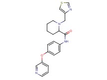 N-[4-(pyridin-3-yloxy)phenyl]-1-(1,3-thiazol-4-ylmethyl)piperidine-2-carboxamide