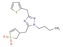 1-butyl-5-[(1,1-dioxido-2,3-dihydro-3-thienyl)methyl]-3-(2-thienylmethyl)-1H-1,2,4-triazole