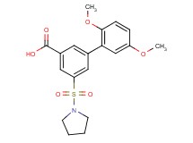 2',5'-dimethoxy-5-(pyrrolidin-1-ylsulfonyl)biphenyl-3-carboxylic acid