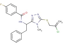 N-(1-{5-[(2-chloro-2-propen-1-yl)thio]-4-methyl-4H-1,2,4-triazol-3-yl}-2-phenylethyl)-4-fluorobenzamide