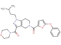 1-(3-methylbutyl)-3-(4-morpholinylcarbonyl)-5-(5-phenoxy-2-furoyl)-4,5,6,7-tetrahydro-1H-pyrazolo[4,3-c]pyridine