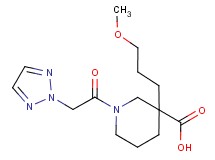 3-(3-methoxypropyl)-1-(2H-1,2,3-triazol-2-ylacetyl)-3-piperidinecarboxylic acid